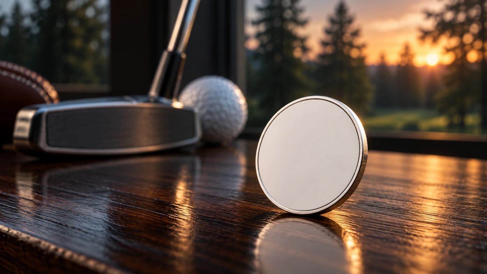 Burning Tree’s ball marker carries its golf identity in two colors cover