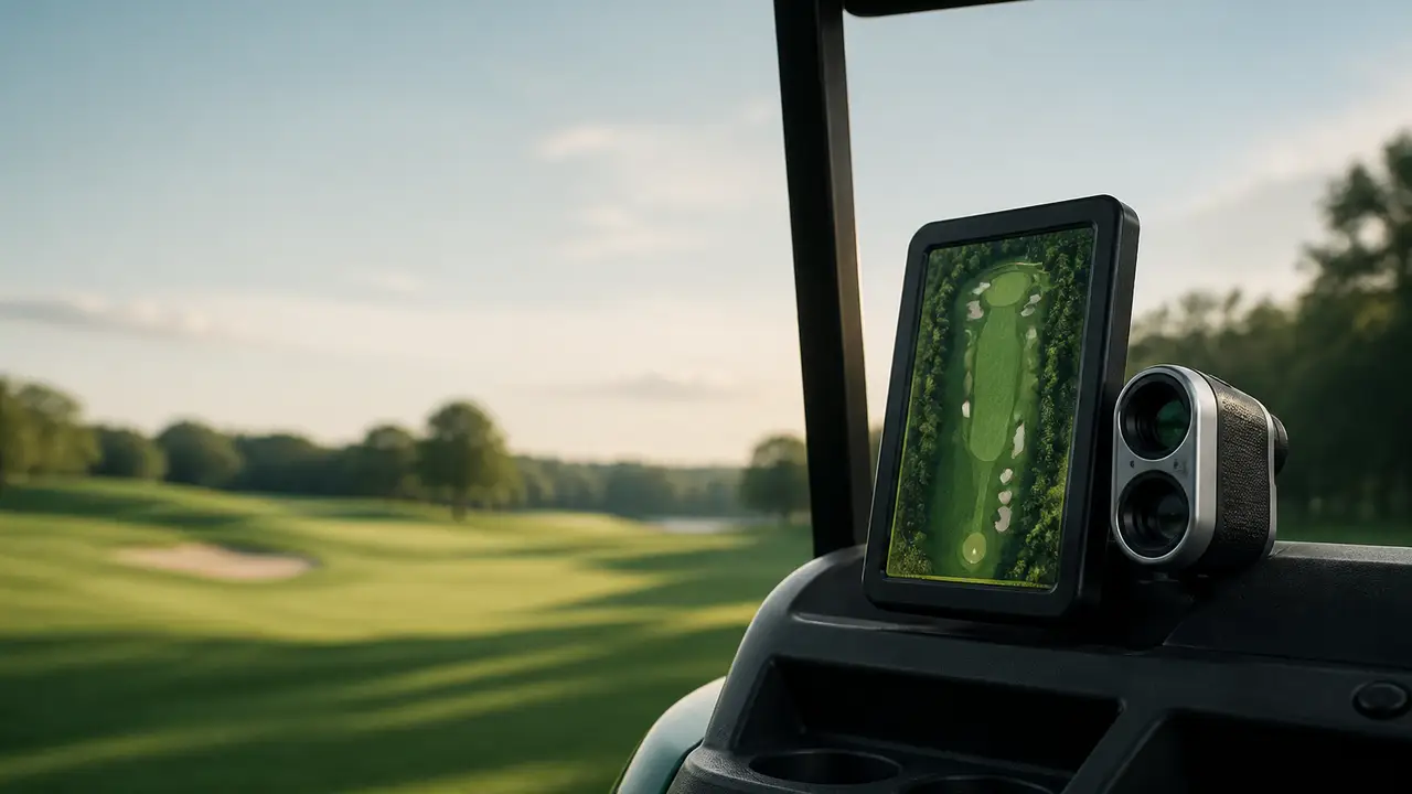 Pinned’s Caddie makes the most sense beside a rangefinder on the cart cover