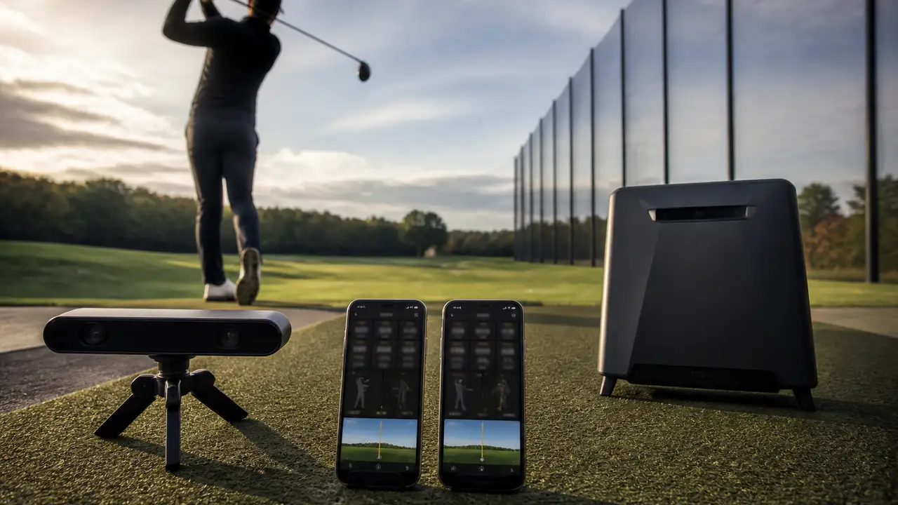 BirdieSense runs a driving-range comparison with Trackman cover