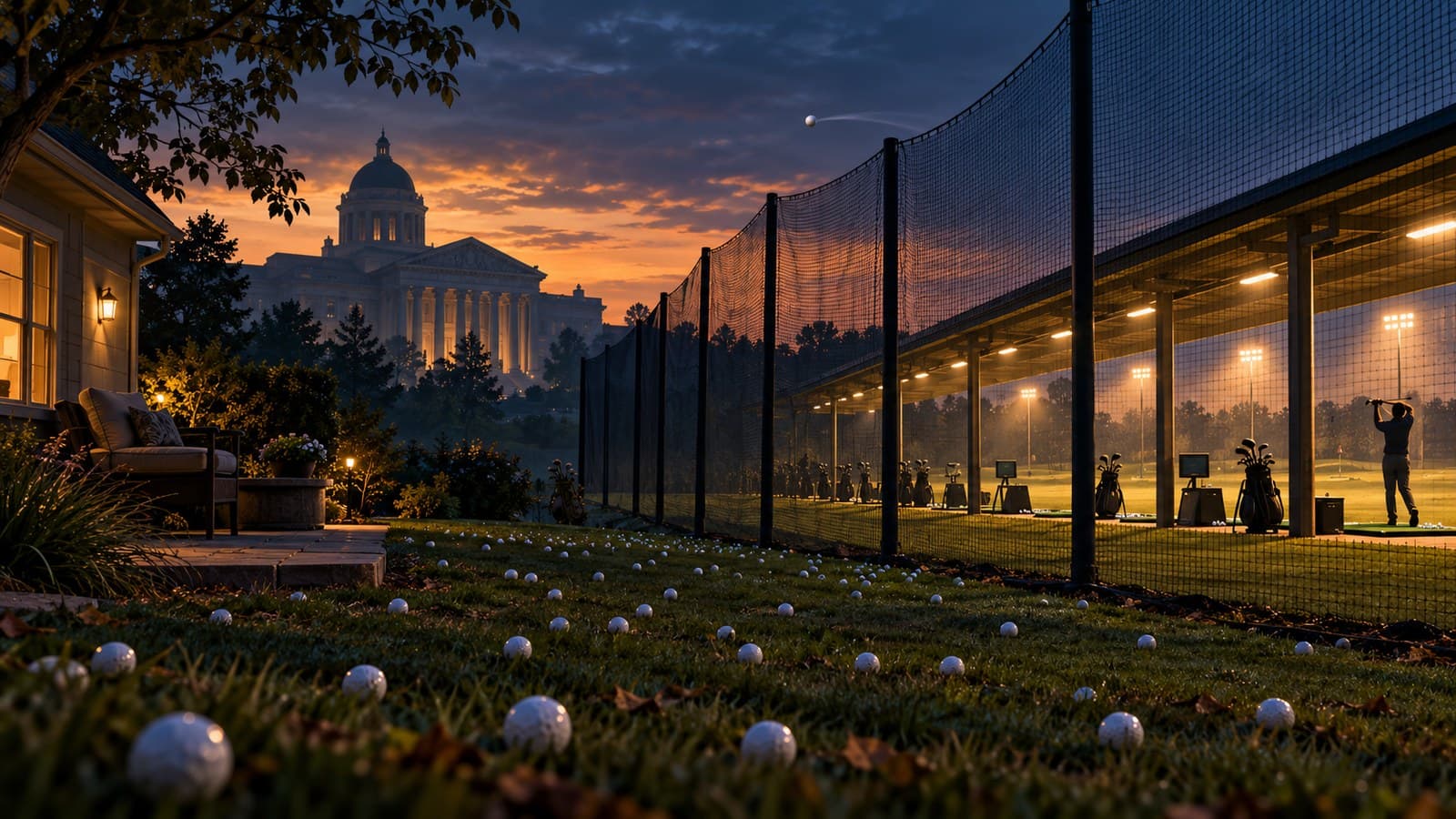 Indiana Supreme Court hears a neighbor's fight over 1,500 range balls a year cover