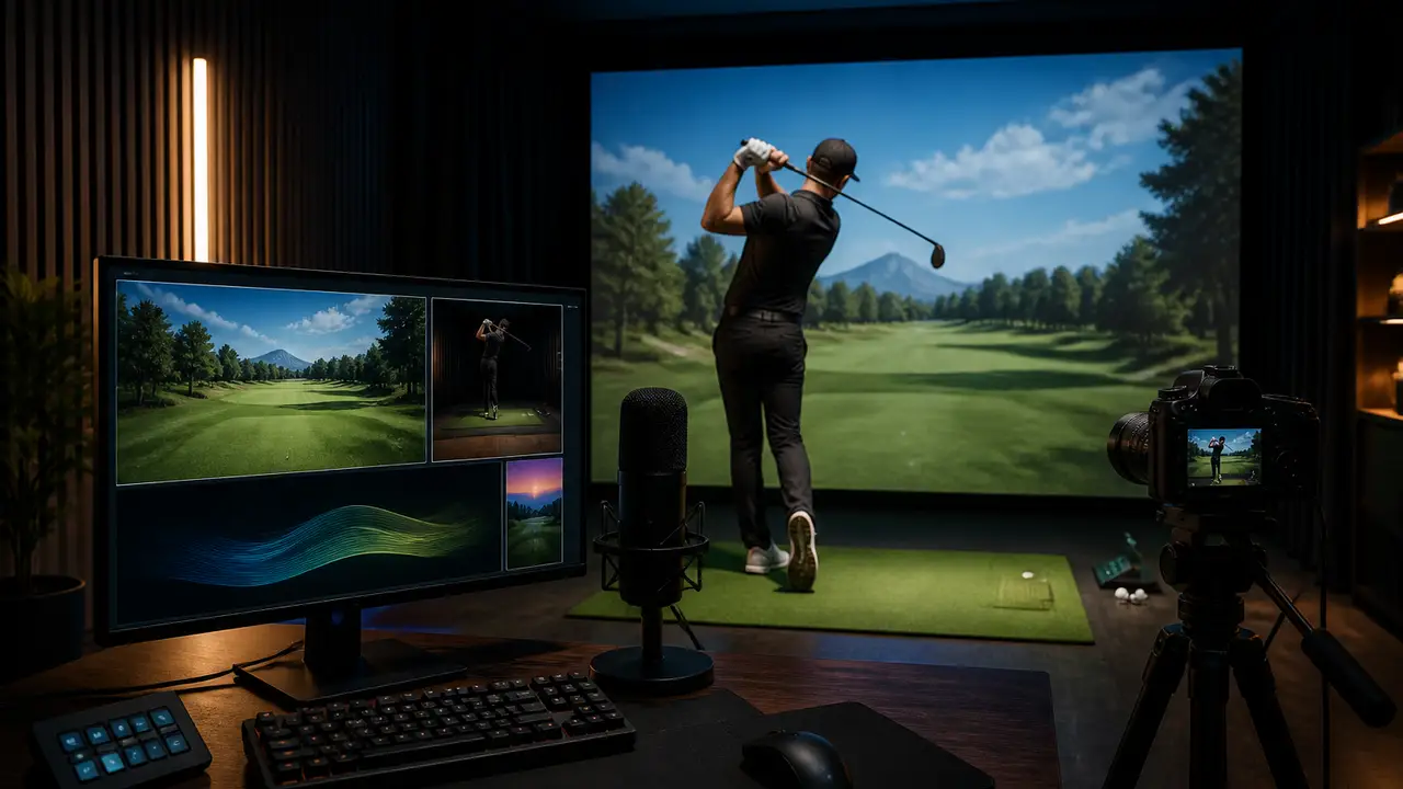 2nd Flight Golf builds a simulator stream around one OBS scene cover