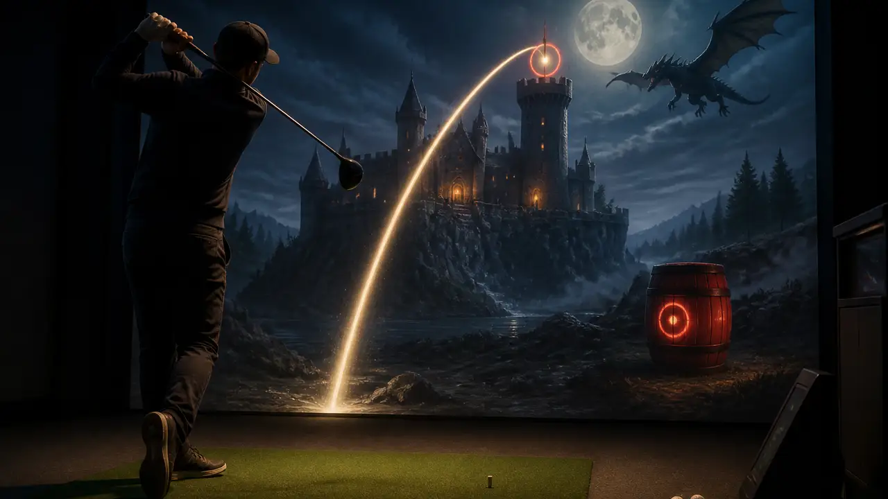 Tekbud’s Cursed Grounds brings castle targets and a dragon fight to GSPro cover