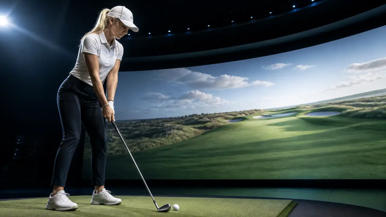 Charley Hull puts the hitting mat first as WTGL approaches cover