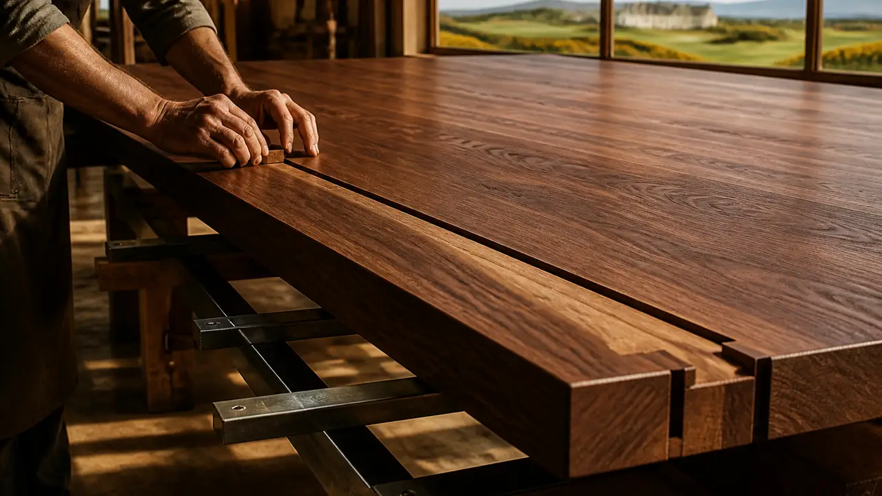 North Carolina members give Royal Dornoch a locally made walnut centerpiece cover